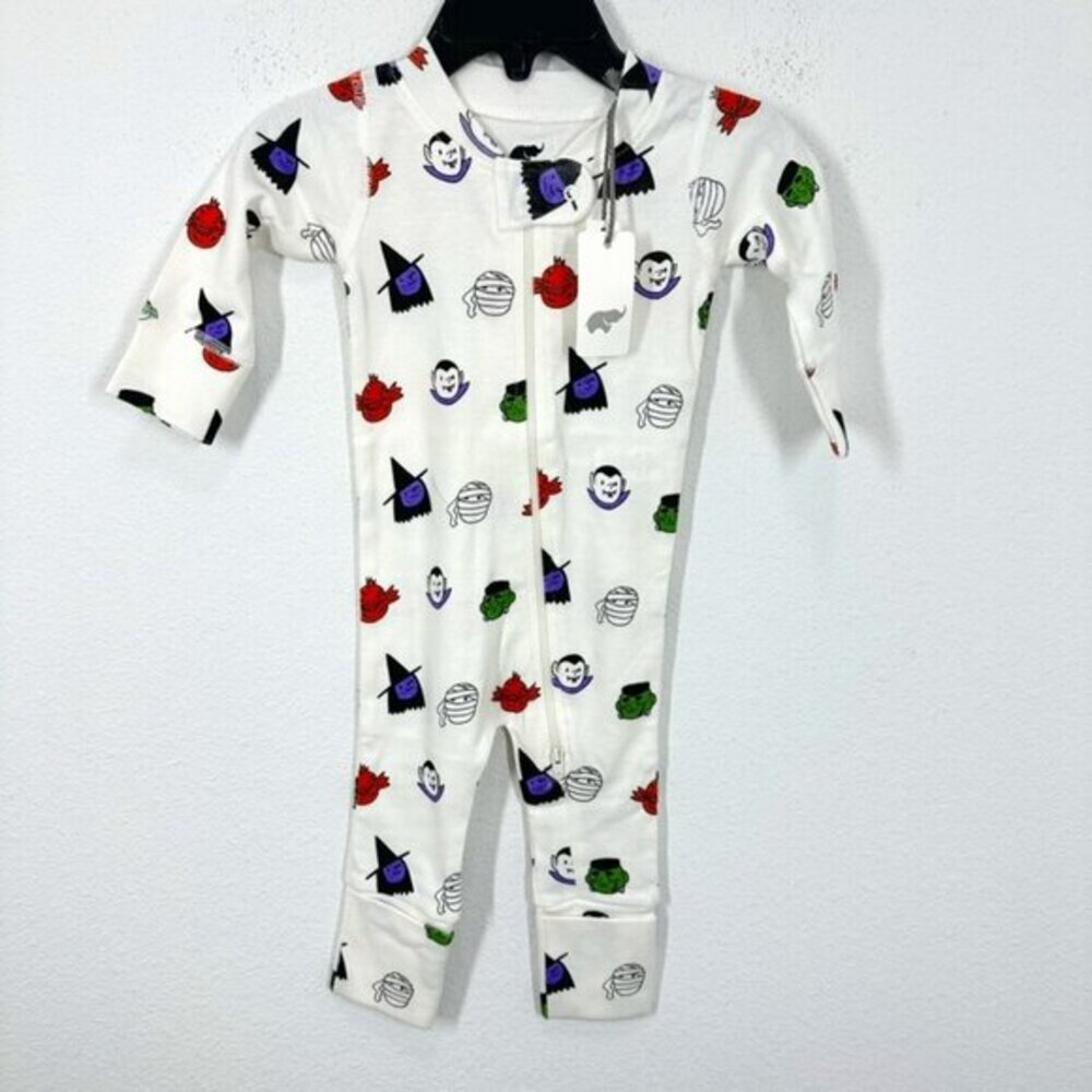 Monica & Andy Halloween Cartoon Pumpkin Mummy Pajamas Size 0-3‎ Months NWT
